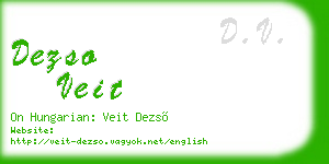 dezso veit business card