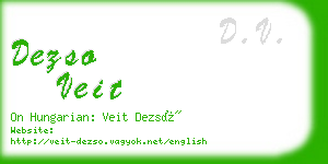 dezso veit business card